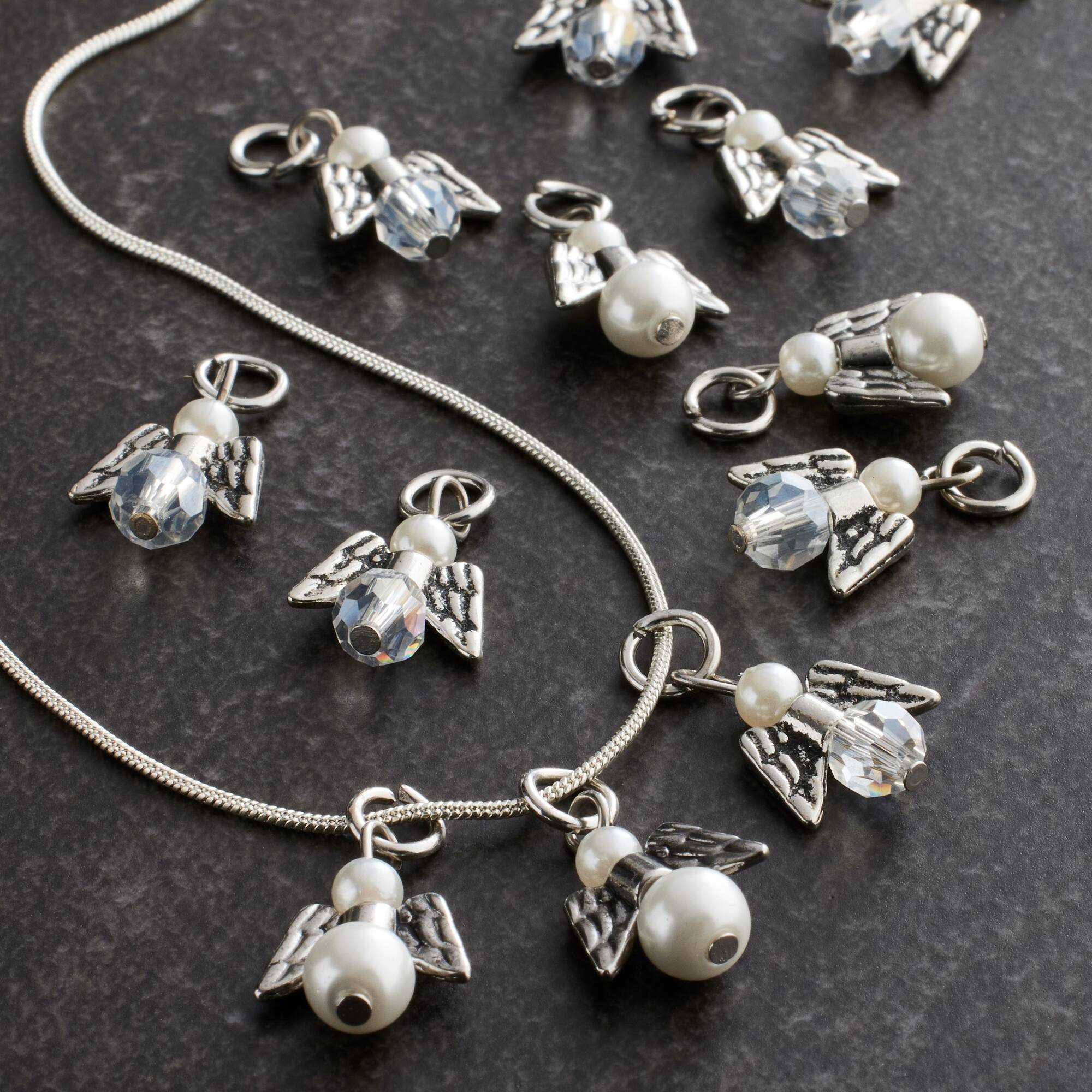 Rhodium Angel Charms by Bead Landing™